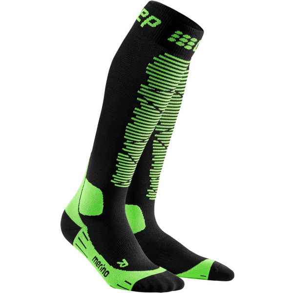 CEP Men Ski Socks Merino black/green