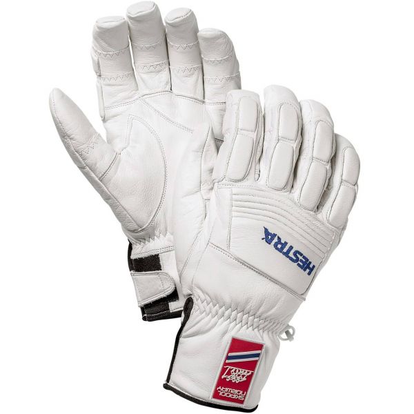 Hestra Men Glove DOWNHILL COMP ERGO GRIP white/medium blue